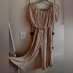 Elan Jumpsuit tan & cream